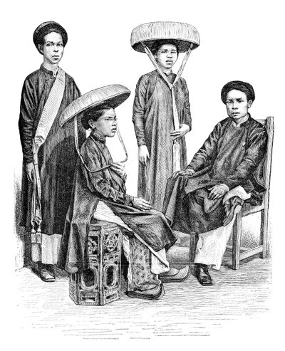 越南的酋长首领和妇女，1895年 作者 不明