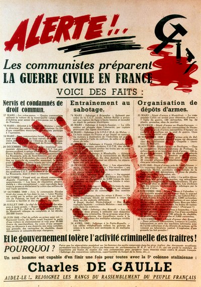 反对高卢主义者的共产主义海报，1949年 作者 不明