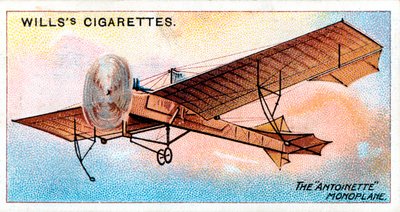 法国飞行员Hubert Latham的Antoinette单翼飞机，c1910年 作者 不明