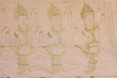 Apsara drawing, Siem Reap, Cambodia 作者 不明