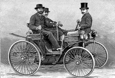 Armand Peugots第一辆汽车，1890年 作者 不明