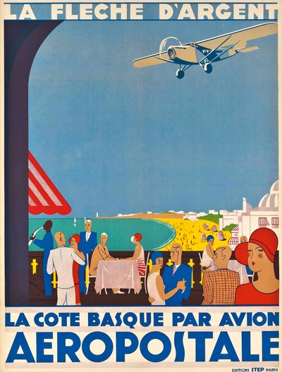 Aéropostale。巴斯克海岸，约1928-1930年。 作者 不明