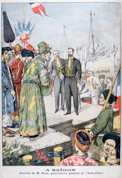 1902年抵达印度支那总督Paul Beau西贡 作者 不明