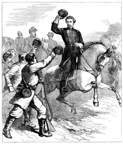 麦克莱伦将军于1862年1880年抵达弗吉尼亚州威廉斯堡 作者 不明