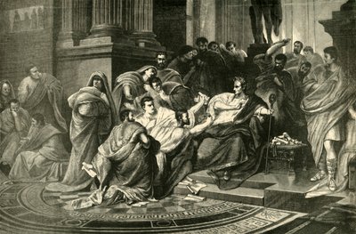 凯撒大帝（Julius Caesar）遇刺，1890年。 作者 不明