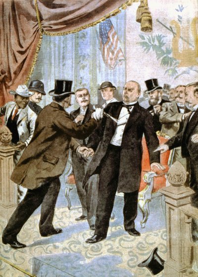美国第25任总统威廉·麦金利被暗杀，1901年 作者 不明