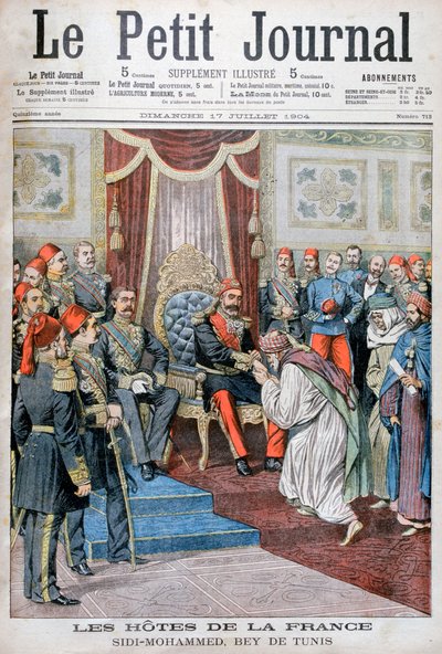 突尼斯之眼的穆罕默德四世·哈迪（Muhammad IV al-Hadi）的观众，1904年 作者 Unbekannt