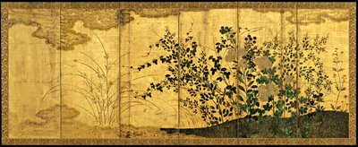 与野生鹅的秋天风景，c。 1650 作者 不明
