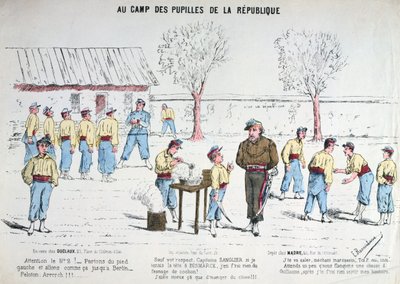 1871年，在共和国营的新兵营中。 作者 不明