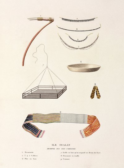 Axe, belt and other items from Oualan 作者 不明
