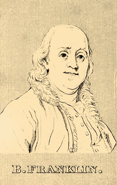 富兰克林（B. Franklin），1706-1790年，1830年。 作者 不明