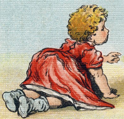 婴儿。 雕刻“Alphabet de ma petite fille”。 Bernardin-Bechet 和 Fils，书商出版商，巴黎，约 1895 年。坚不可摧的画布专辑。 贝贝斯图书馆。 12 页。 包含阅读方法和说明性初学者的专辑。 昏暗：29， 作者 不明