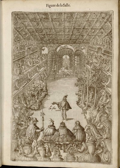 1582年，巴尔塔萨·德·博伊约尔克斯（Balthasar de Beaujoyeulx）创作的女王漫画芭蕾舞团（Queen&39;s Comic Ballet）。 作者 不明