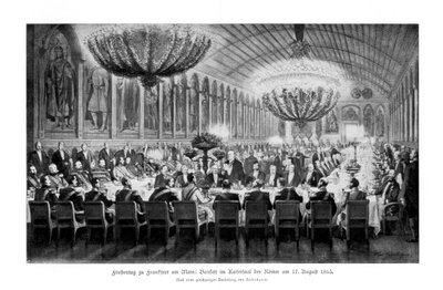 1900年，法兰克福，罗默皇帝大厅宴会，1863年8月17日 作者 不明