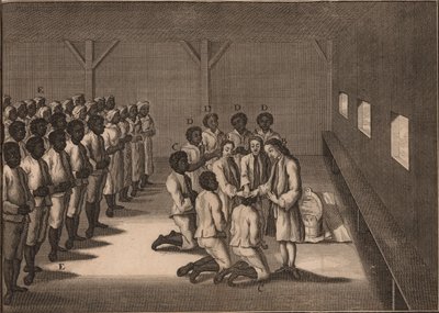 黑人奴隶的洗礼，1757年。 作者 不明