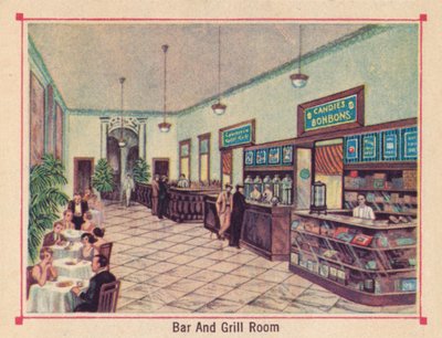 酒吧和烧烤室-佛罗里达酒店-哈瓦那-古巴，c1910 作者 不明