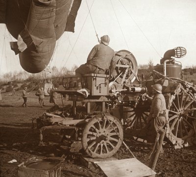 法国北部Genicourt的弹幕气球，c1914-c1918 作者 不明