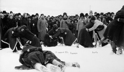 Bashkirs kuresh摔角，俄罗斯，1913年 作者 不明
