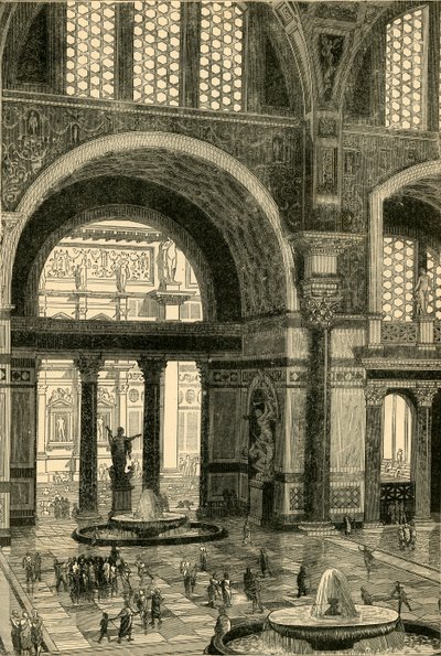 卡拉卡拉浴场恢复，1890年。 作者 不明