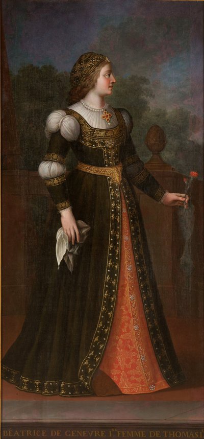日内瓦Béatrix，萨伏依（Savoy）托马斯一世（Thomas I）的妻子 作者 不明