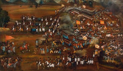 1812年2月13日，c1815，在苏丹阿巴德附近的波斯人和俄国人之间的战斗 作者 不明