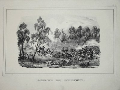 1812年7月25日至26日，俄罗斯军队与法国骑兵之间的战斗在Ostrovno附近 作者 不明