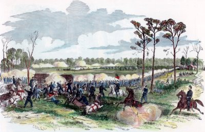 美国内战，田纳西州希洛战役，1862年4月6日 作者 不明