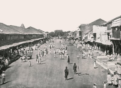 1895年，印度加尔各答，本机区的集市场景。 作者 不明