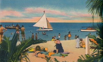 在Pradomar的海滩。距巴兰基亚（c1940s）20分钟 作者 不明