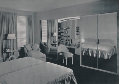 詹姆斯·F·爱本斯坦（James F.Eppenstein）设计的卧室，1942年，芝加哥 作者 不明