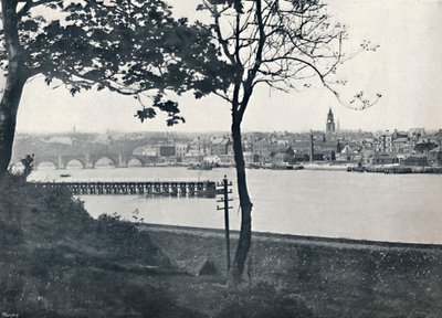 伯威克（Berwick）-从斯皮塔尔（Spittal），展示伯威克大桥（Berwick Bridge），1895年 作者 不明