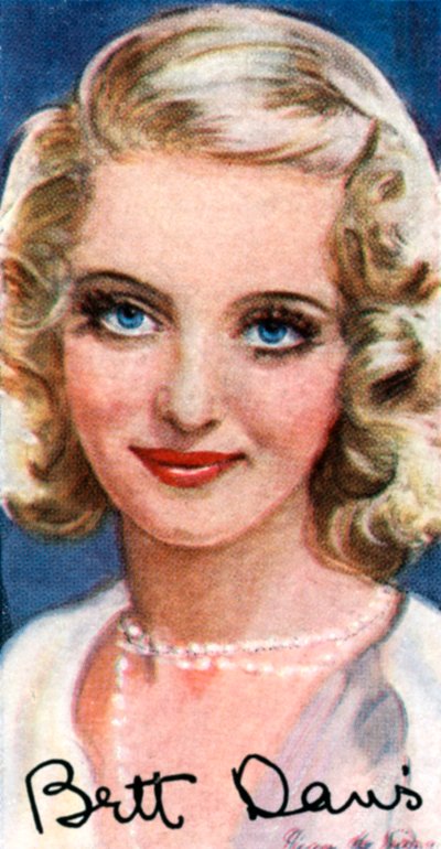贝特·戴维斯（Bette Davis），1908年至1989年，两次获得奥斯卡奖，二十世纪美国女演员 作者 不明