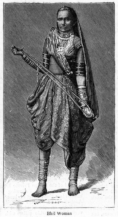 Bhil女人，1886年 作者 不明
