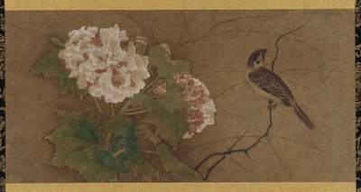 鸟和花，室町时期，15-16世纪。 作者 不明