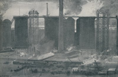 贝尔兄弟钢铁厂的高炉，1910年在米德尔斯堡 作者 不明