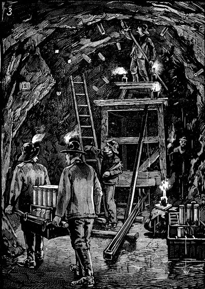 炸毁洪水岩，1885年 作者 不明