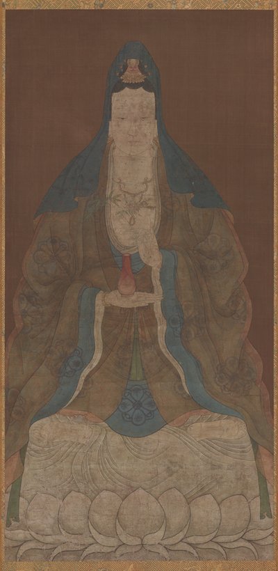 观音菩萨与花瓶和柳枝，明代，1368-1644。 作者 不明