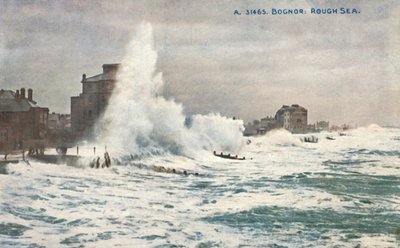 Bognor：波涛汹涌的大海，十九世纪末至二十世纪初。 作者 不明