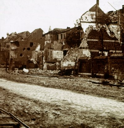 比利时法兰德斯，Nieuwpoort，被炸毁的建筑物，c1914-c1918 作者 不明