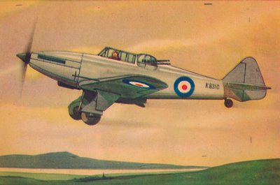 Boulton Paul Defiant Fighter Monoplane，大约在1944年。 作者 不明