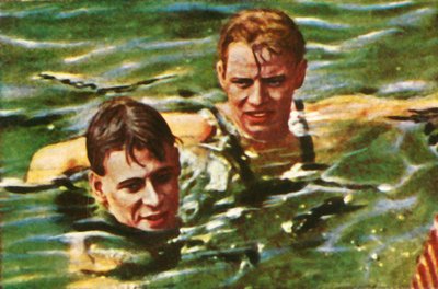 澳大利亚的Boy Charlton和瑞典的Arne Borg，1928年。 作者 不明