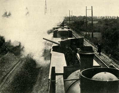 英国海军装甲列车，第一次世界大战，1914年，c1920。 作者 不明