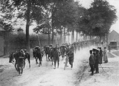 英国骑兵骑兵，法国，1914年 作者 不明