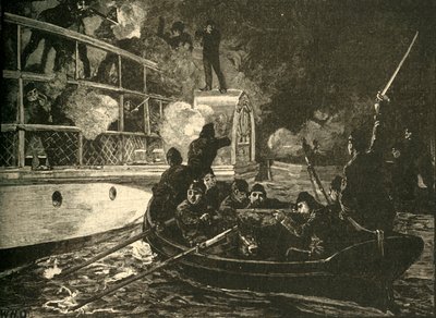 1837年1890年，英军在尼亚加拉河上占领了加拿大叛军卡罗琳号。 作者 不明