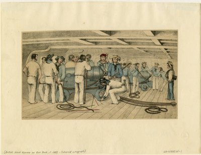 甲板上的英国海军炮手c。 1850年 作者 不明