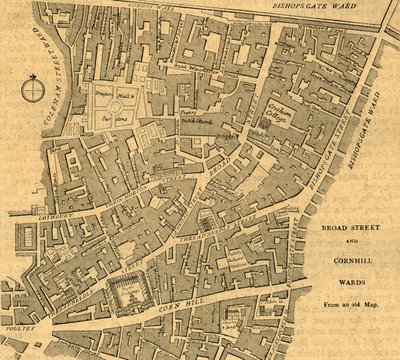 Broad Street和Cornhill Wards，1897年。 作者 不明