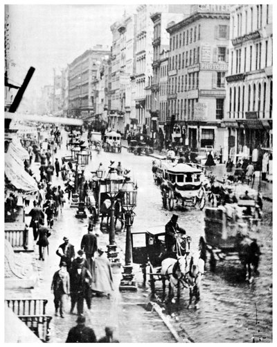 美国纽约百老汇和春天街，1867年-1955年 作者 不明