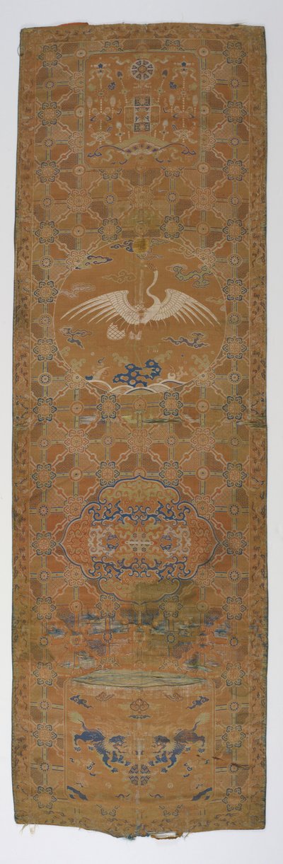 锦缎面板，清朝，18世纪。 作者 不明