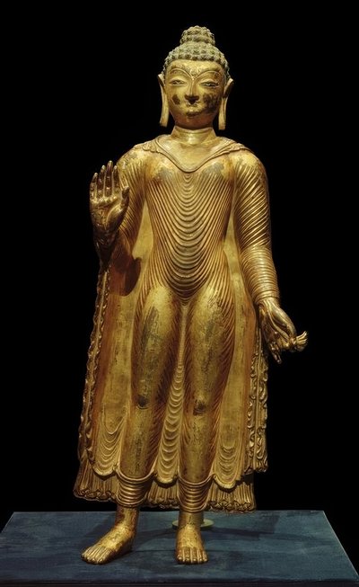释迦牟尼佛-雕塑，7.-8。世纪 作者 不明