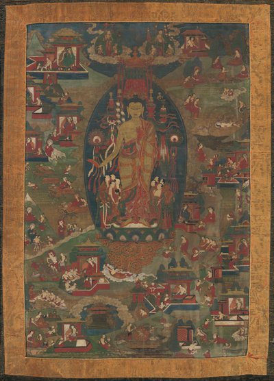 释迦牟尼佛和他前世的景象贾塔卡故事（Jataka Tales），1573-1619年。 作者 不明